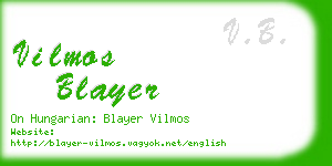 vilmos blayer business card